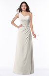 ColsBM Shayla Off White Sexy A-line One Shoulder Sleeveless Chiffon Floor Length Plus Size Bridesmaid Dresses