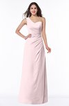 ColsBM Shayla Petal Pink Sexy A-line One Shoulder Sleeveless Chiffon Floor Length Plus Size Bridesmaid Dresses