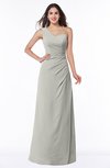 ColsBM Shayla Platinum Sexy A-line One Shoulder Sleeveless Chiffon Floor Length Plus Size Bridesmaid Dresses