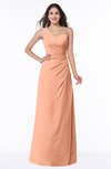 ColsBM Shayla Salmon Sexy A-line One Shoulder Sleeveless Chiffon Floor Length Plus Size Bridesmaid Dresses