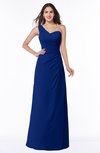 ColsBM Shayla Sodalite Blue Sexy A-line One Shoulder Sleeveless Chiffon Floor Length Plus Size Bridesmaid Dresses