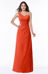 ColsBM Shayla Tangerine Tango Sexy A-line One Shoulder Sleeveless Chiffon Floor Length Plus Size Bridesmaid Dresses
