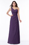 ColsBM Shayla Violet Sexy A-line One Shoulder Sleeveless Chiffon Floor Length Plus Size Bridesmaid Dresses