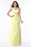 ColsBM Shayla Wax Yellow Sexy A-line One Shoulder Sleeveless Chiffon Floor Length Plus Size Bridesmaid Dresses