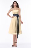 ColsBM Renata Marzipan Simple A-line Strapless Sleeveless Zip up Sash Plus Size Bridesmaid Dresses