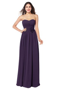 ColsBM Sunny Blackberry Cordial Romantic Sweetheart Sleeveless Floor Length Ruching Bridesmaid Dresses