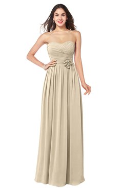 ColsBM Sunny Champagne Romantic Sweetheart Sleeveless Floor Length Ruching Bridesmaid Dresses