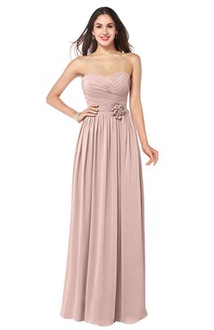 ColsBM Sunny Dusty Rose Romantic Sweetheart Sleeveless Floor Length Ruching Bridesmaid Dresses