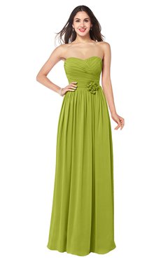 ColsBM Sunny Green Oasis Romantic Sweetheart Sleeveless Floor Length Ruching Bridesmaid Dresses