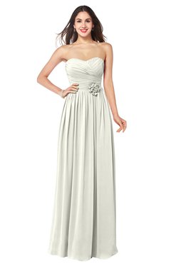 ColsBM Sunny Ivory Romantic Sweetheart Sleeveless Floor Length Ruching Bridesmaid Dresses