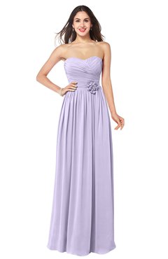 ColsBM Sunny Light Purple Romantic Sweetheart Sleeveless Floor Length Ruching Bridesmaid Dresses