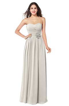 ColsBM Sunny Off White Romantic Sweetheart Sleeveless Floor Length Ruching Bridesmaid Dresses