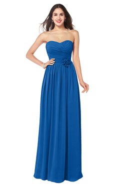 ColsBM Sunny Royal Blue Romantic Sweetheart Sleeveless Floor Length Ruching Bridesmaid Dresses