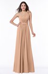 ColsBM Arabella Almost Apricot Glamorous A-line Backless Chiffon Floor Length Plus Size Bridesmaid Dresses