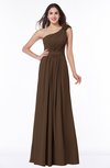 ColsBM Arabella Chocolate Brown Glamorous A-line Backless Chiffon Floor Length Plus Size Bridesmaid Dresses