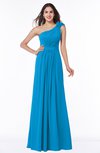 ColsBM Arabella Cornflower Blue Glamorous A-line Backless Chiffon Floor Length Plus Size Bridesmaid Dresses