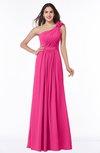 ColsBM Arabella Fandango Pink Glamorous A-line Backless Chiffon Floor Length Plus Size Bridesmaid Dresses