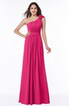 ColsBM Arabella Fuschia Glamorous A-line Backless Chiffon Floor Length Plus Size Bridesmaid Dresses