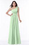 ColsBM Arabella Light Green Glamorous A-line Backless Chiffon Floor Length Plus Size Bridesmaid Dresses