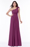 ColsBM Arabella Raspberry Glamorous A-line Backless Chiffon Floor Length Plus Size Bridesmaid Dresses