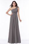 ColsBM Arabella Ridge Grey Glamorous A-line Backless Chiffon Floor Length Plus Size Bridesmaid Dresses