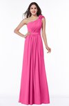 ColsBM Arabella Rose Pink Glamorous A-line Backless Chiffon Floor Length Plus Size Bridesmaid Dresses