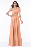 ColsBM Arabella Salmon Glamorous A-line Backless Chiffon Floor Length Plus Size Bridesmaid Dresses