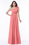 ColsBM Arabella Shell Pink Glamorous A-line Backless Chiffon Floor Length Plus Size Bridesmaid Dresses
