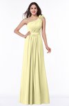 ColsBM Arabella Soft Yellow Glamorous A-line Backless Chiffon Floor Length Plus Size Bridesmaid Dresses