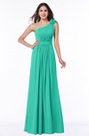 ColsBM Arabella Viridian Green Glamorous A-line Backless Chiffon Floor Length Plus Size Bridesmaid Dresses