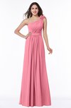 ColsBM Arabella Watermelon Glamorous A-line Backless Chiffon Floor Length Plus Size Bridesmaid Dresses