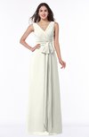 ColsBM Pearl Ivory Glamorous V-neck Sleeveless Chiffon Floor Length Plus Size Bridesmaid Dresses