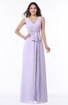ColsBM Pearl Light Purple Glamorous V-neck Sleeveless Chiffon Floor Length Plus Size Bridesmaid Dresses