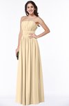 ColsBM Maia Apricot Gelato Classic Strapless Sleeveless Chiffon Floor Length Ribbon Plus Size Bridesmaid Dresses