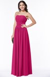 ColsBM Maia Beetroot Purple Classic Strapless Sleeveless Chiffon Floor Length Ribbon Plus Size Bridesmaid Dresses