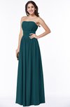 ColsBM Maia Blue Green Classic Strapless Sleeveless Chiffon Floor Length Ribbon Plus Size Bridesmaid Dresses