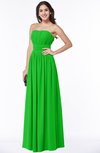 ColsBM Maia Classic Green Classic Strapless Sleeveless Chiffon Floor Length Ribbon Plus Size Bridesmaid Dresses