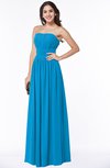 ColsBM Maia Cornflower Blue Classic Strapless Sleeveless Chiffon Floor Length Ribbon Plus Size Bridesmaid Dresses