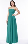 ColsBM Maia Emerald Green Classic Strapless Sleeveless Chiffon Floor Length Ribbon Plus Size Bridesmaid Dresses