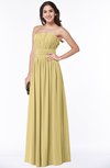 ColsBM Maia Gold Classic Strapless Sleeveless Chiffon Floor Length Ribbon Plus Size Bridesmaid Dresses