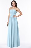 ColsBM Maia Ice Blue Classic Strapless Sleeveless Chiffon Floor Length Ribbon Plus Size Bridesmaid Dresses