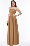 ColsBM Maia Light Brown Classic Strapless Sleeveless Chiffon Floor Length Ribbon Plus Size Bridesmaid Dresses