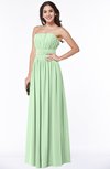 ColsBM Maia Light Green Classic Strapless Sleeveless Chiffon Floor Length Ribbon Plus Size Bridesmaid Dresses
