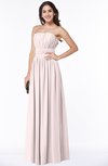 ColsBM Maia Light Pink Classic Strapless Sleeveless Chiffon Floor Length Ribbon Plus Size Bridesmaid Dresses