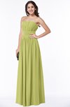 ColsBM Maia Linden Green Classic Strapless Sleeveless Chiffon Floor Length Ribbon Plus Size Bridesmaid Dresses