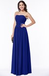 ColsBM Maia Nautical Blue Classic Strapless Sleeveless Chiffon Floor Length Ribbon Plus Size Bridesmaid Dresses