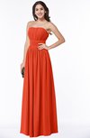 ColsBM Maia Persimmon Classic Strapless Sleeveless Chiffon Floor Length Ribbon Plus Size Bridesmaid Dresses