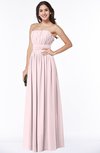 ColsBM Maia Petal Pink Classic Strapless Sleeveless Chiffon Floor Length Ribbon Plus Size Bridesmaid Dresses