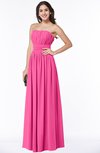 ColsBM Maia Rose Pink Classic Strapless Sleeveless Chiffon Floor Length Ribbon Plus Size Bridesmaid Dresses