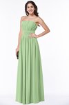 ColsBM Maia Sage Green Classic Strapless Sleeveless Chiffon Floor Length Ribbon Plus Size Bridesmaid Dresses